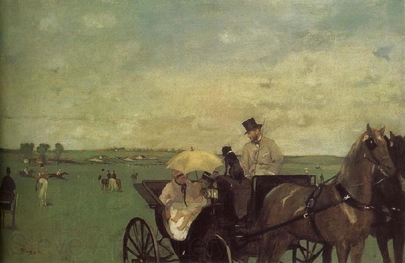 Edgar Degas Carriage on racehorse ground Germany oil painting art